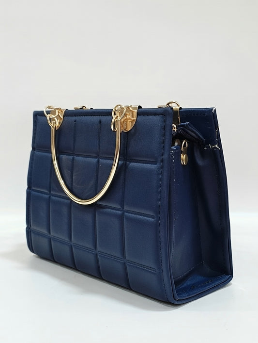 Elite Square Texture Bag(Blue)