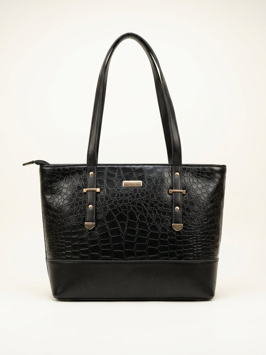 Croc Luxe Shoulder Tote
