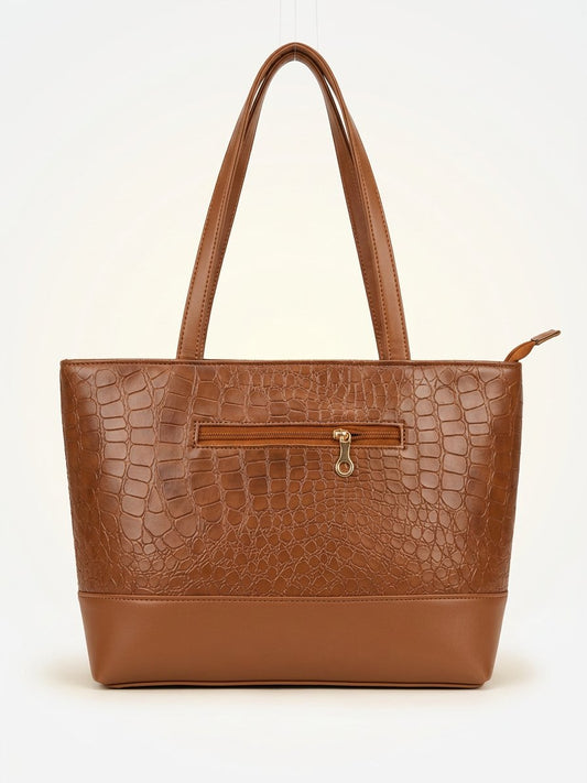Croc Luxe Shoulder Tote