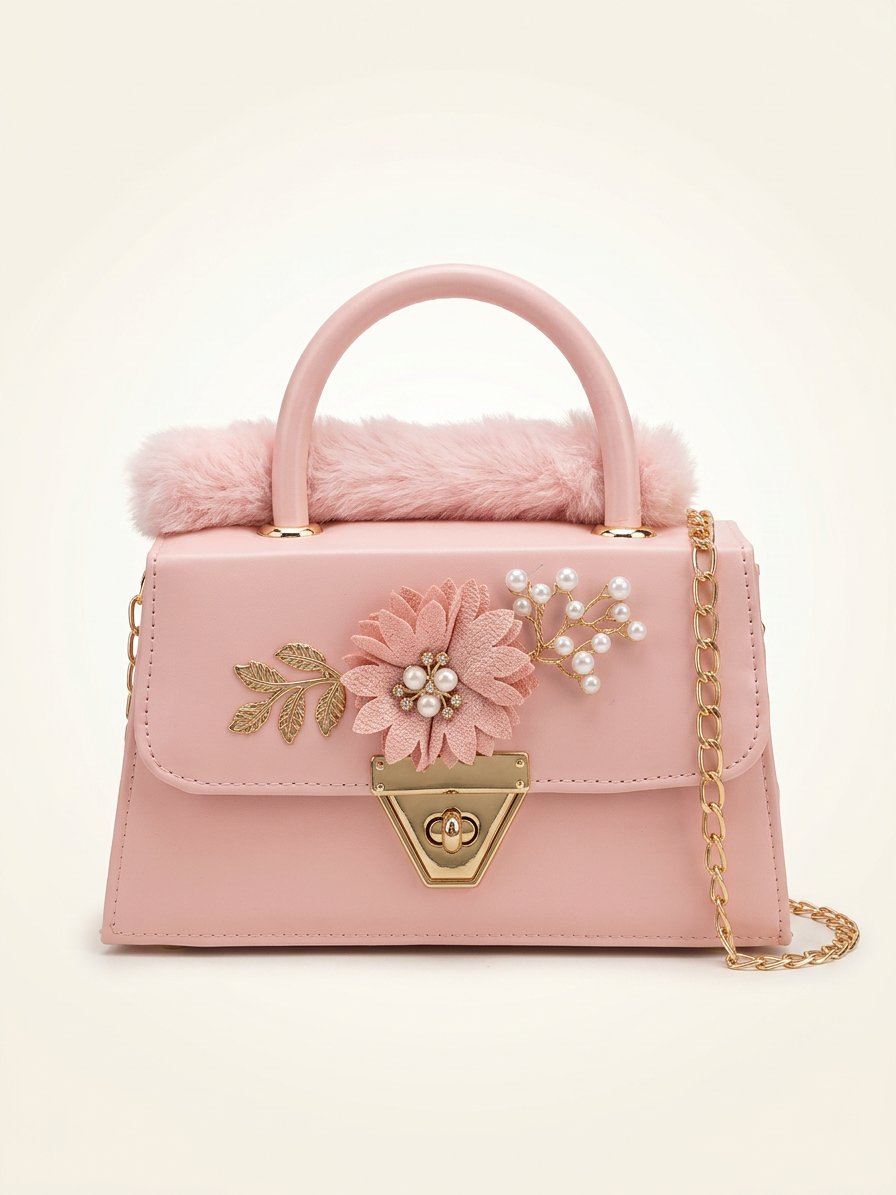 Pink Atelier Fur Flap Bag
