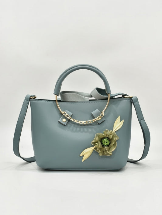 Floral Grace Bag Green
