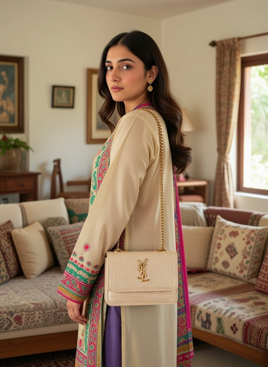 Ivory Chain Purse(pink)