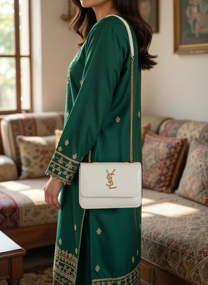 Ivory Chain Purse(white)