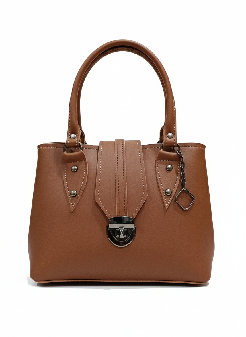 Top Handle Bag (Brown)
