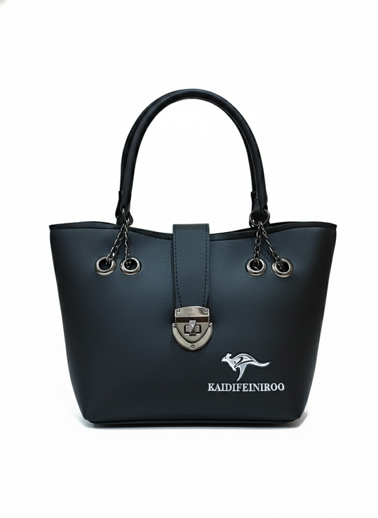 Chic Chain Handle Bag (Black)