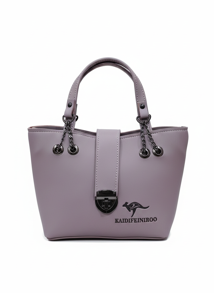 Chic Chain Handle Bag (Purple)