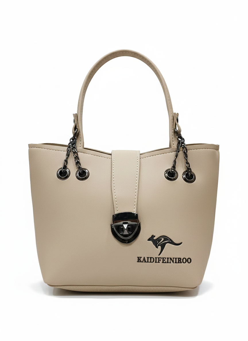 Chic Chain Handle Bag (beige)