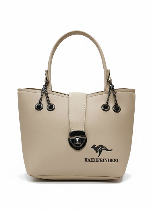 Chic Chain Handle Bag (beige)