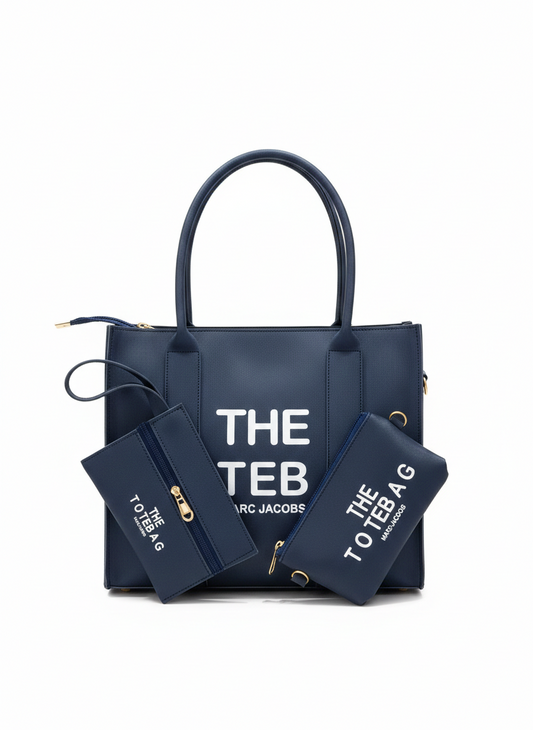 Urban Tote with Mini Wallets Blue