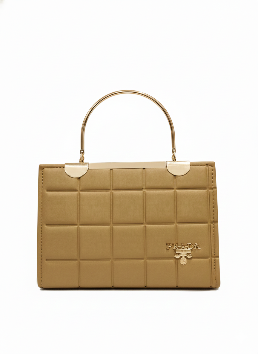 Elite Square Texture Bag(Mustard)