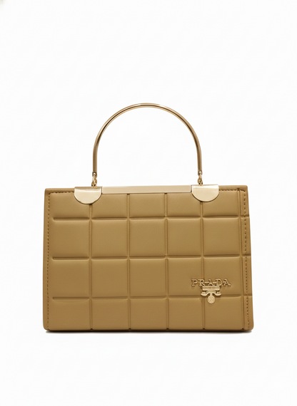 Elite Square Texture Bag(Mustard)