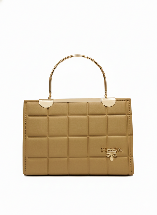 Elite Square Texture Bag(Mustard)