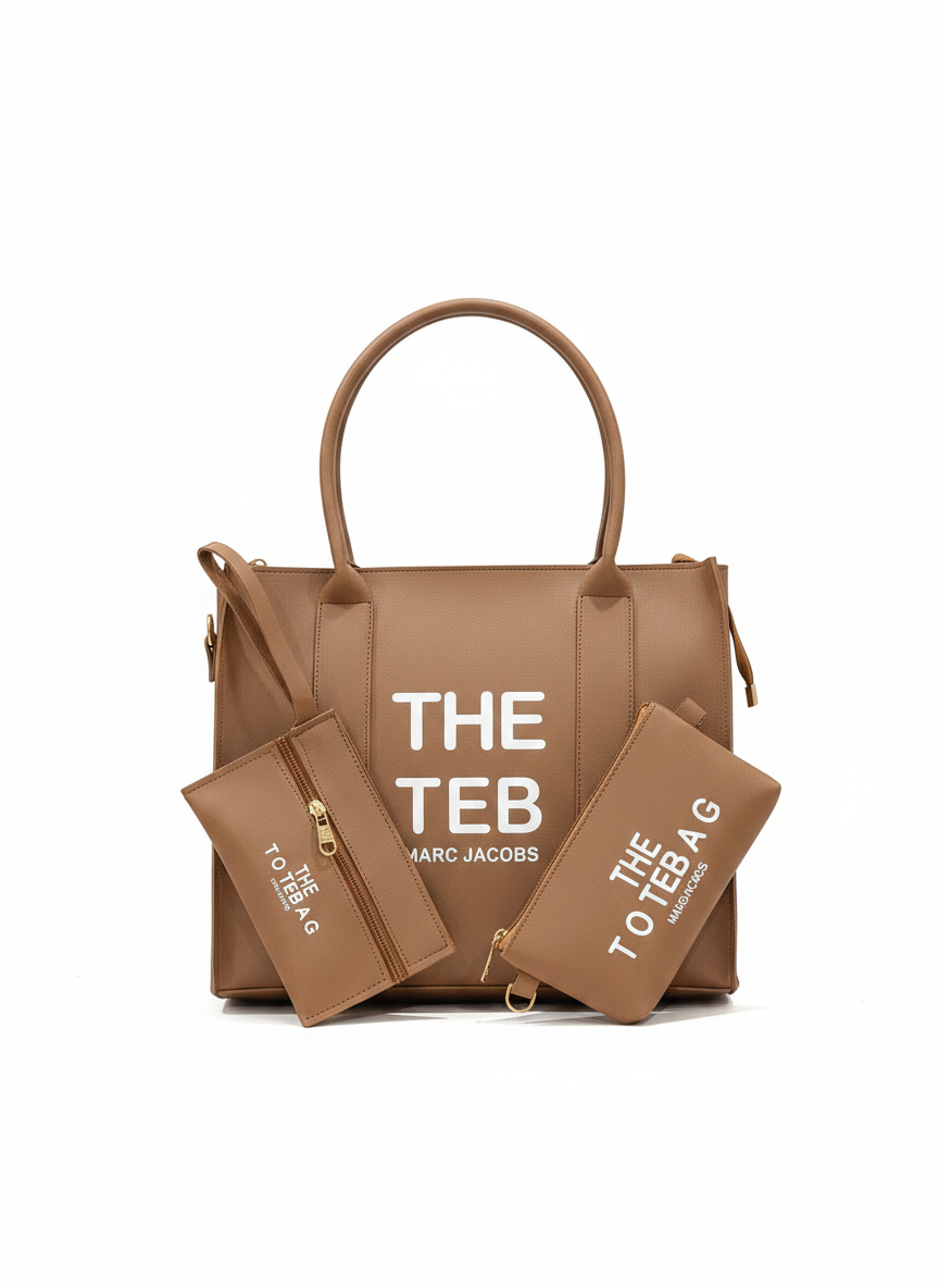 Urban Tote with Mini Wallets Brown