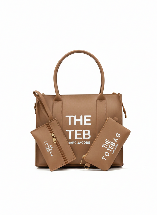 Urban Tote with Mini Wallets Brown