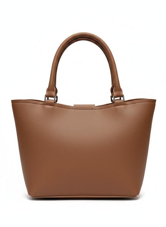 Chic Chain Handle Bag (Brown)