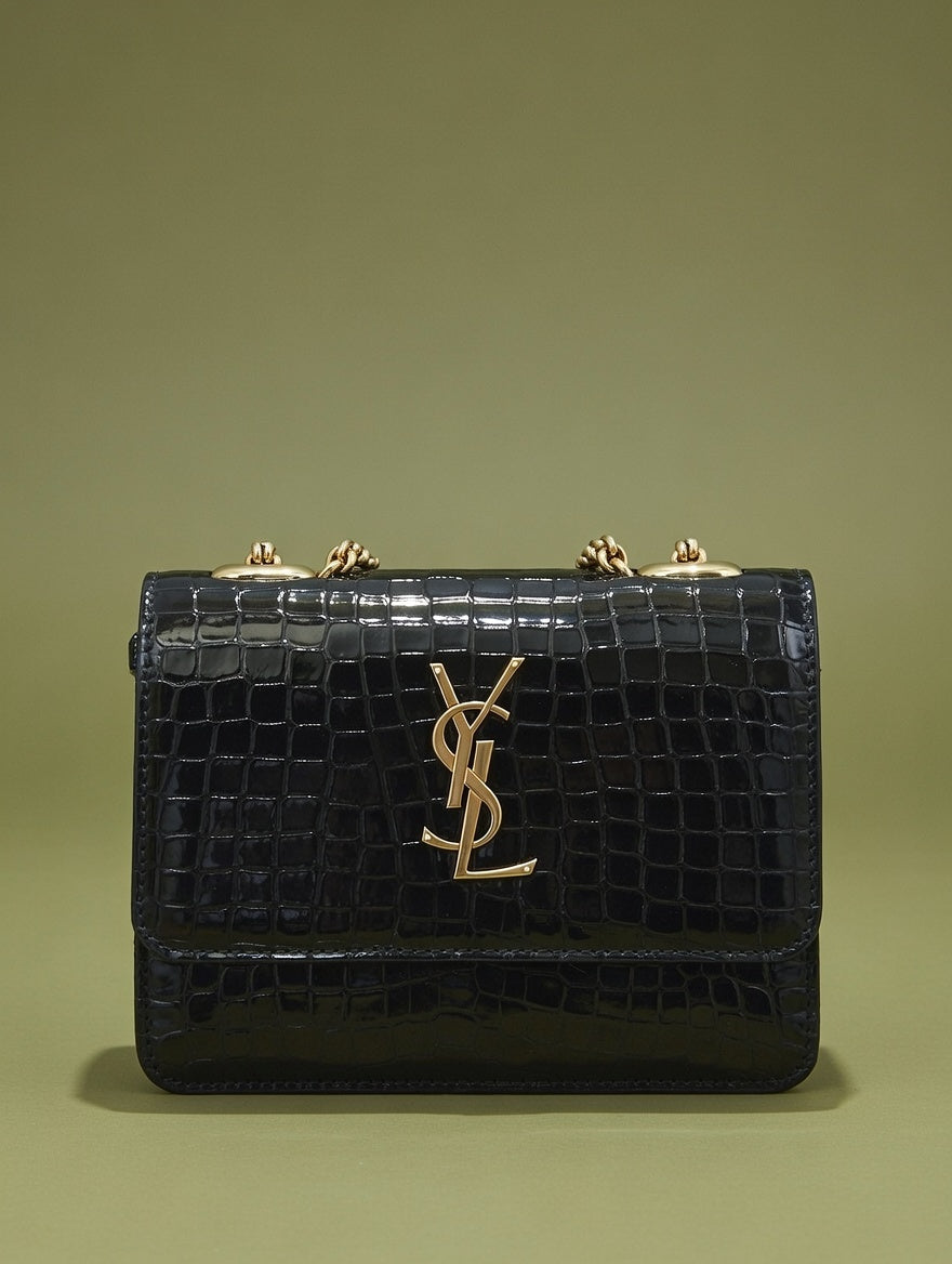 Ivory Chain Purse (Black)