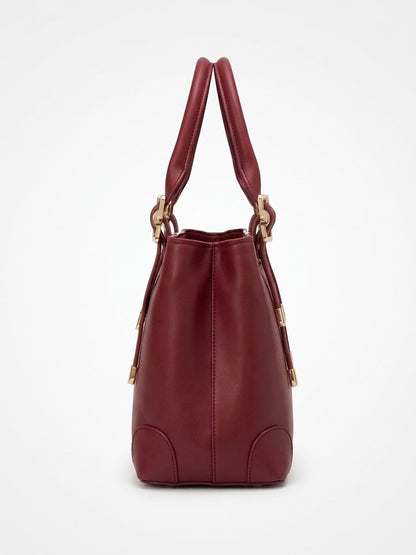 Mehroon  Verdure Buckle Tote