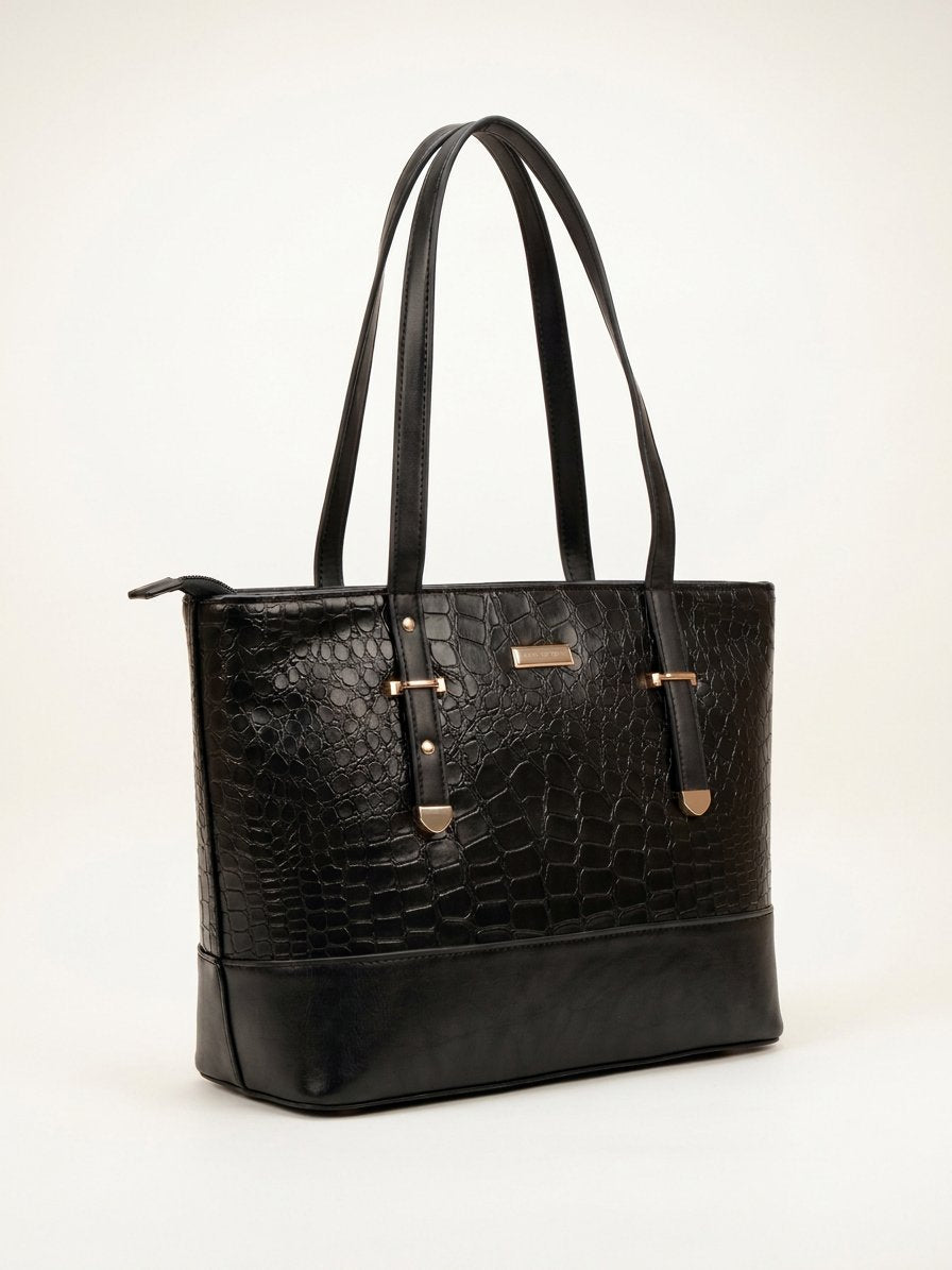 Croc Luxe Shoulder Tote
