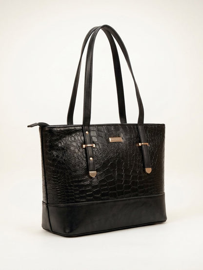 Croc Luxe Shoulder Tote
