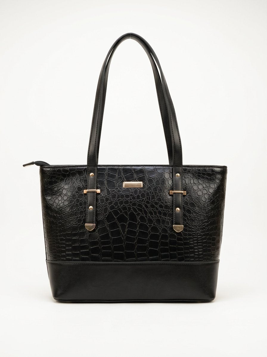 Croc Luxe Shoulder Tote