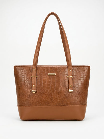 Croc Luxe Shoulder Tote