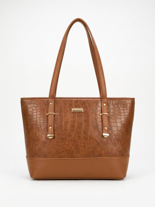 Croc Luxe Shoulder Tote