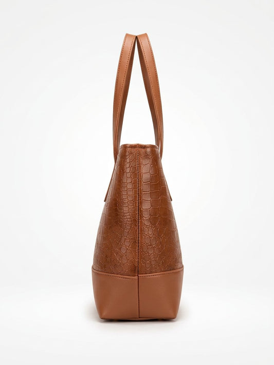 Croc Luxe Shoulder Tote