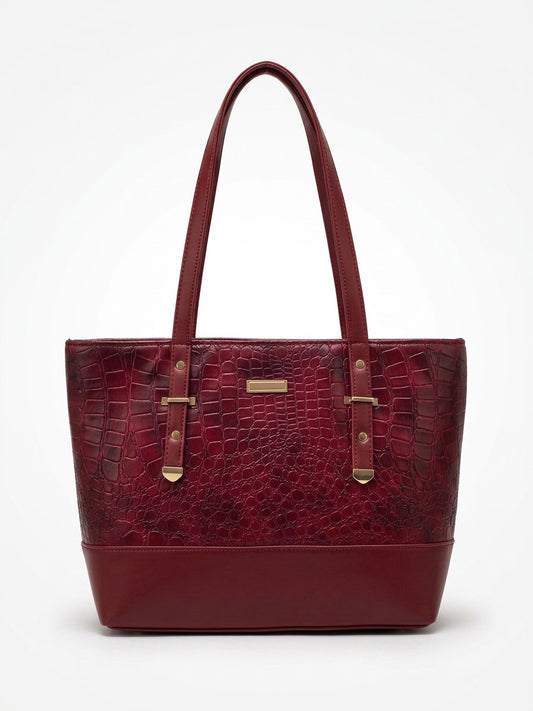 Croc Luxe Shoulder Tote