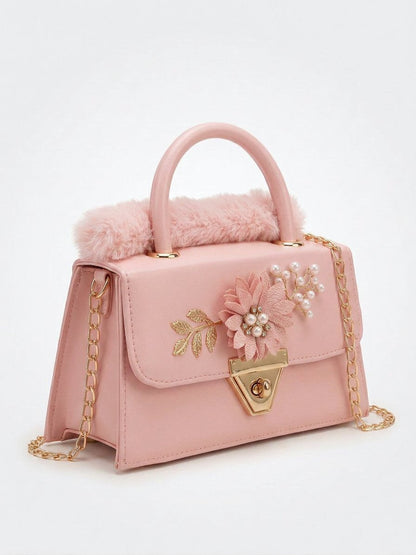 Pink Atelier Fur Flap Bag