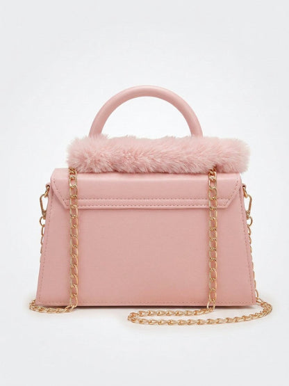 Pink Atelier Fur Flap Bag