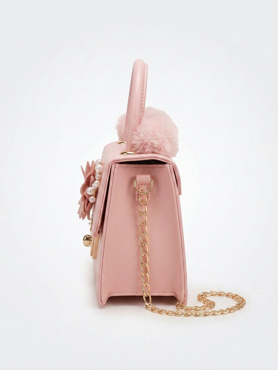 Pink Atelier Fur Flap Bag
