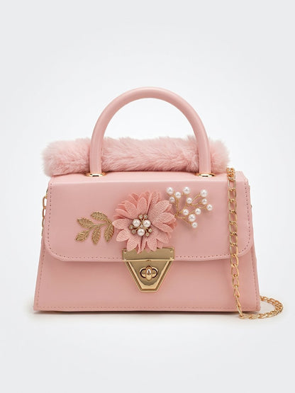 Pink Atelier Fur Flap Bag