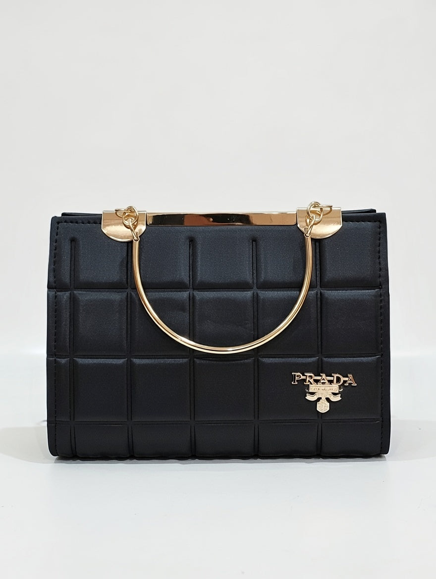 Elite Square Texture Bag(Black)