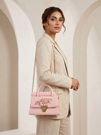 Pink Atelier Fur Flap Bag