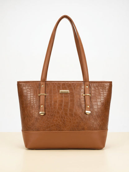 Croc Luxe Shoulder Tote