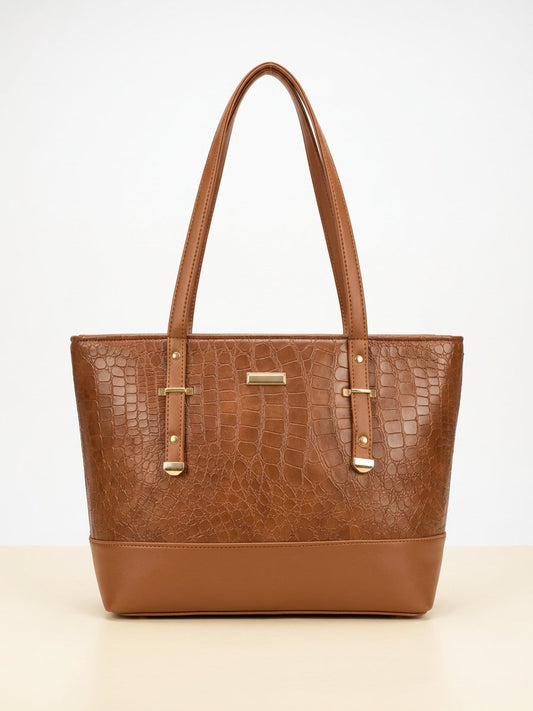 Croc Luxe Shoulder Tote