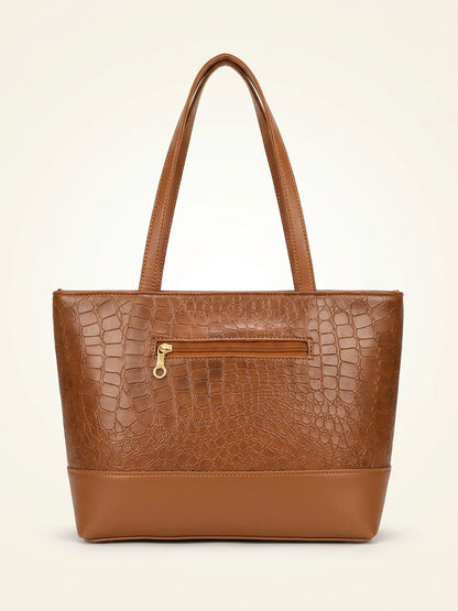 Croc Luxe Shoulder Tote