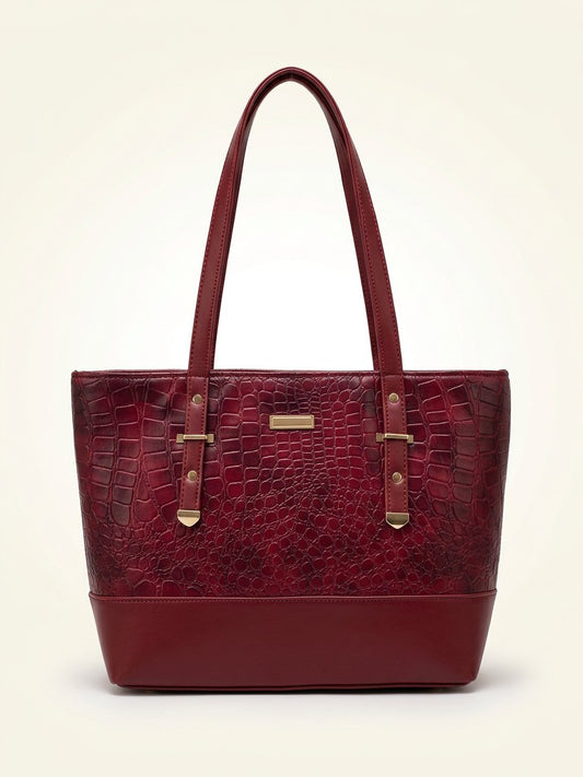 Croc Luxe Shoulder Tote